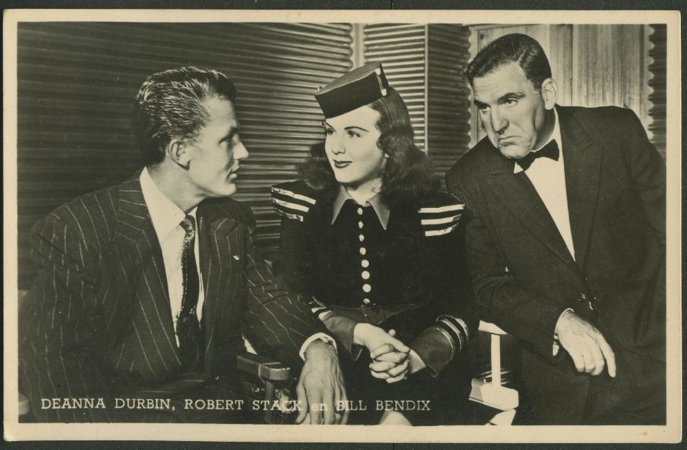 (image for) Deanna Durbin Robert Stack William Bendix #0001